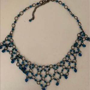 Ten thousand villages turquoise beaded collar necklace